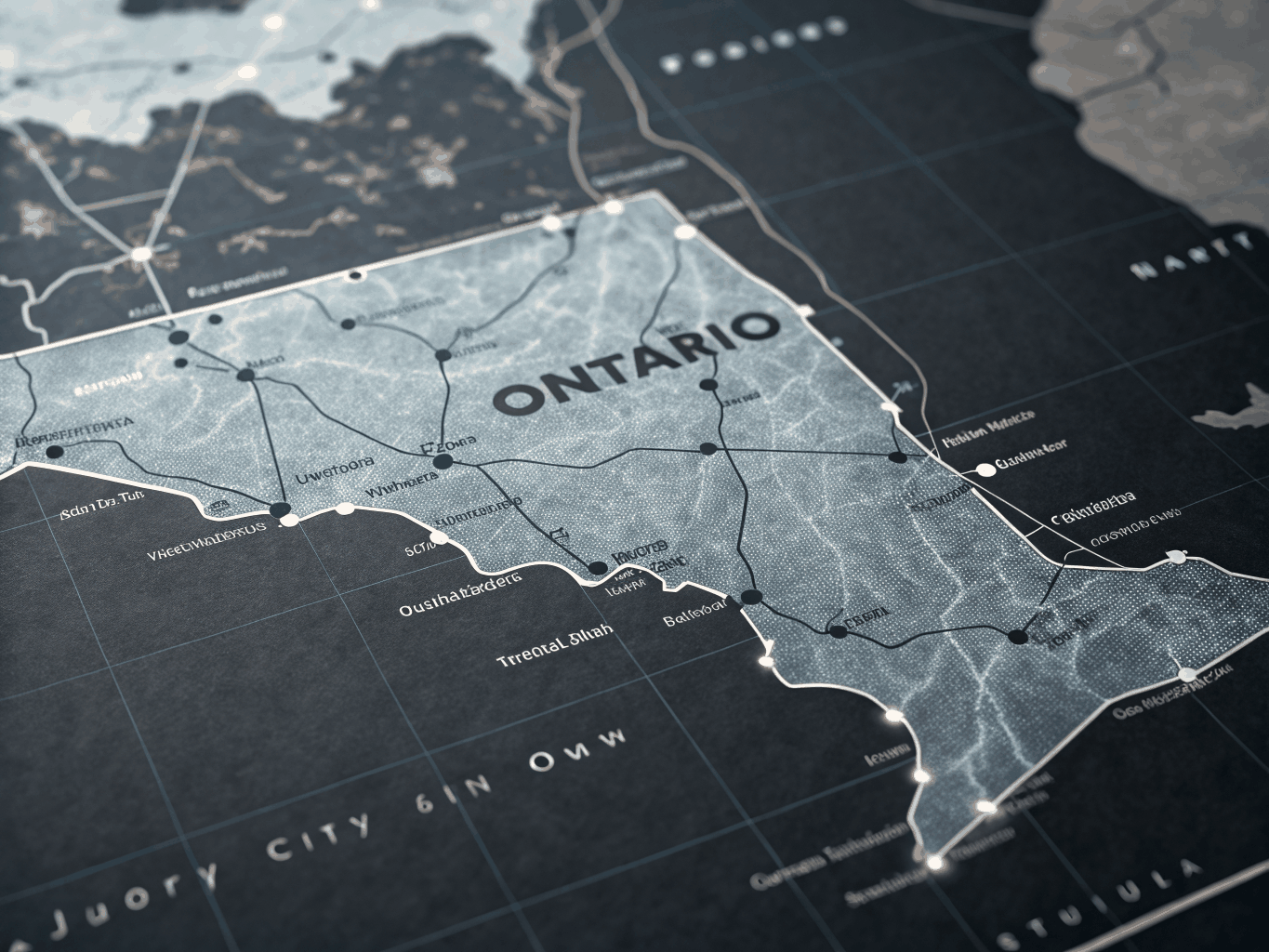 Ahsan Driving Academy Ontario Service Region Map